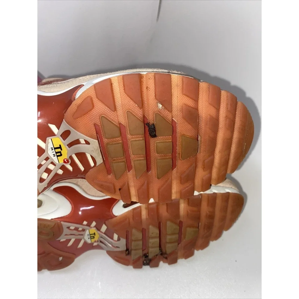 Nike Air Max Plus LX TN 1 Womens Suede Velvet Dusty Peach Pink AH6788-201 Sz 8.5